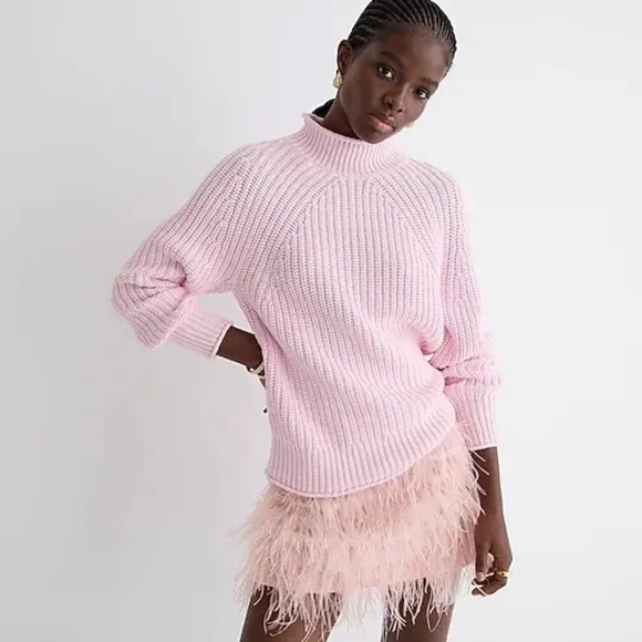 J. Crew Pink Turtleneck Sweater - Picture 1 of 8